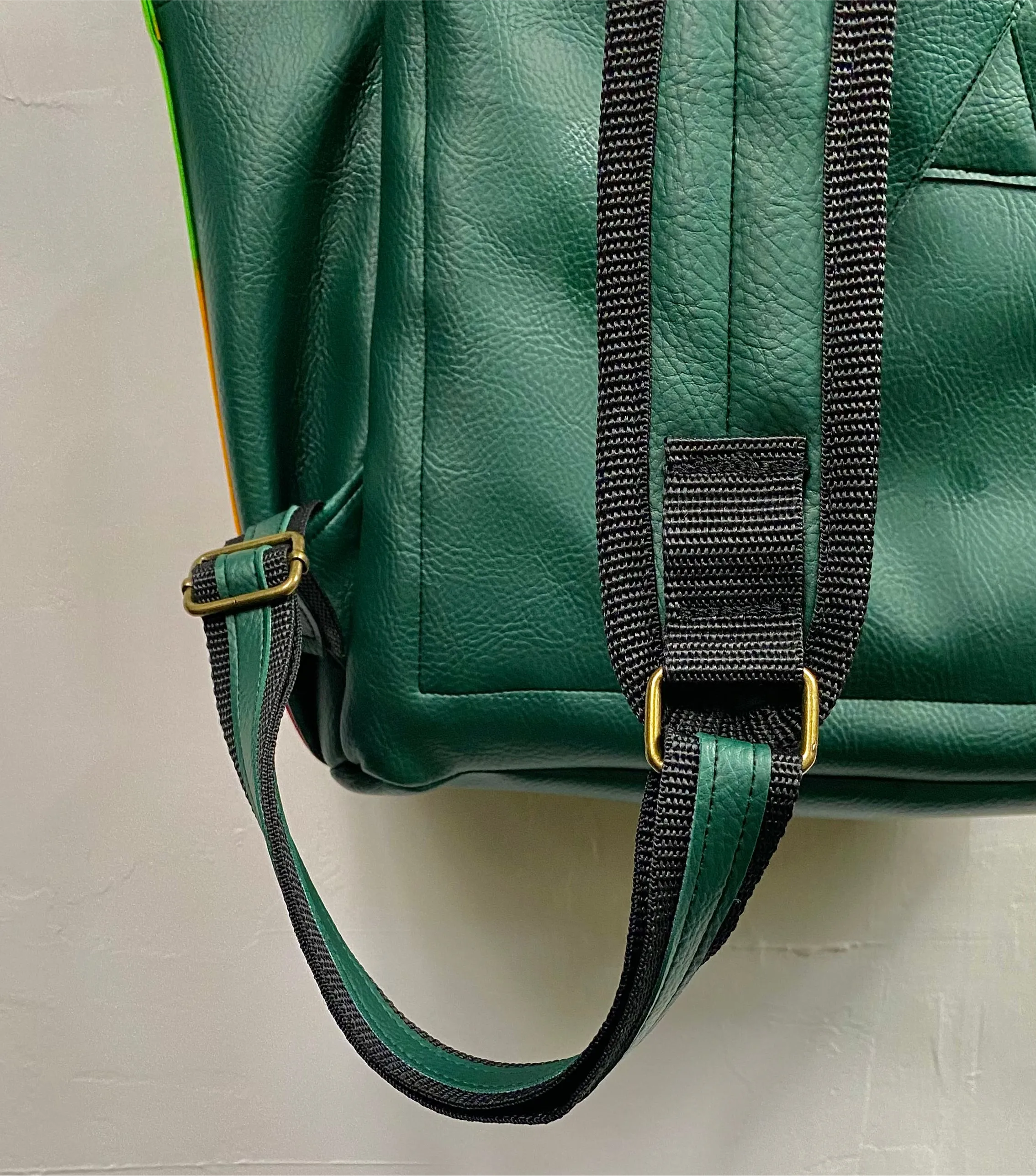 Motherland Backpack - Tan & Emerald