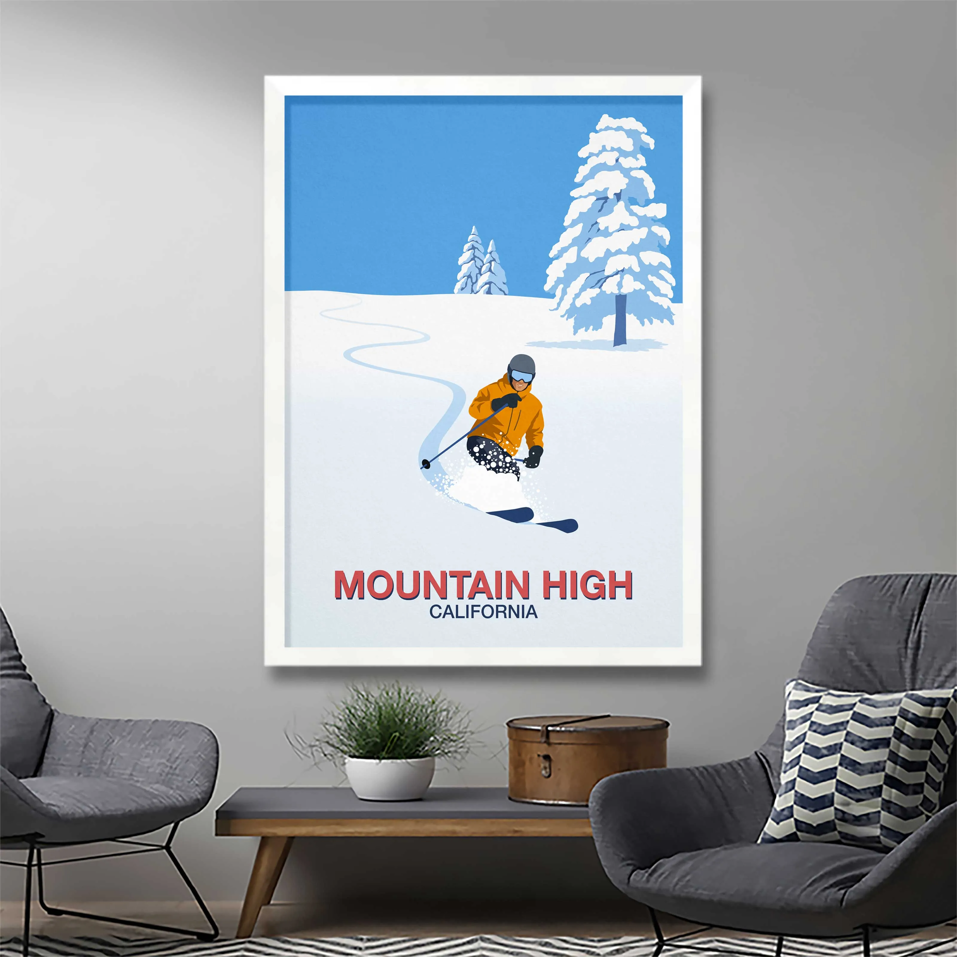 Mountain High ski resort poster