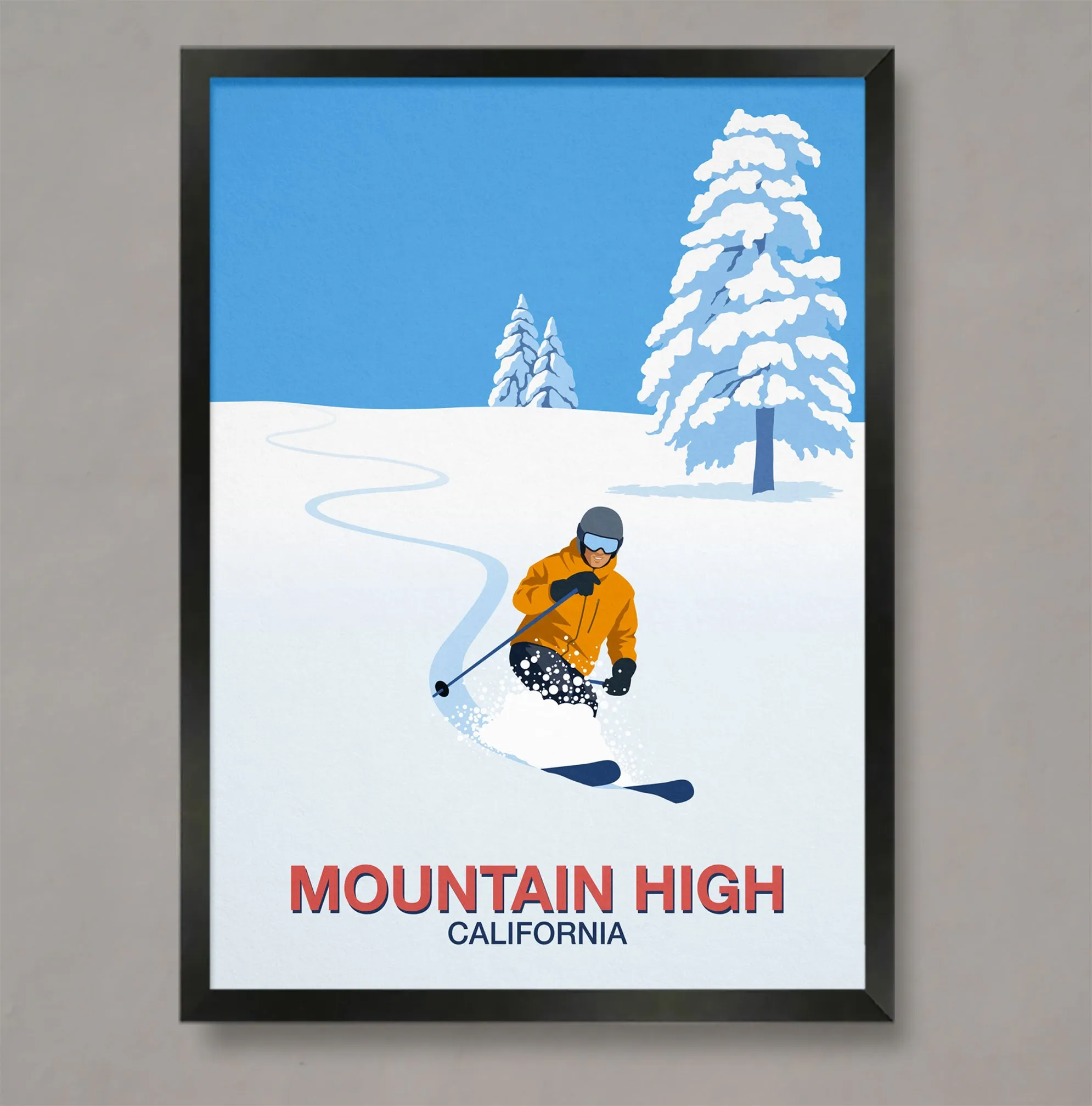 Mountain High ski resort poster