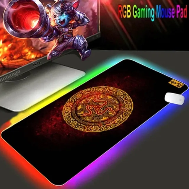 Mouse pad  RGB Razer Gaming Accessories Computer Large 900x400 Mousepad Gamer Rubber Carpet With Backlit Play CS GO LOL Desk Mat