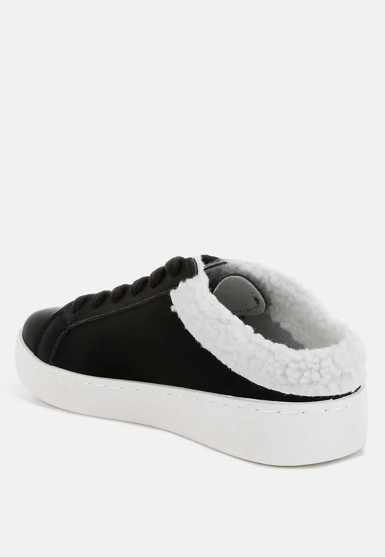 Moxie Fur Collar Slip On Sneakers