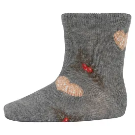 Mp Danmark Christmas Socks Grey Melange