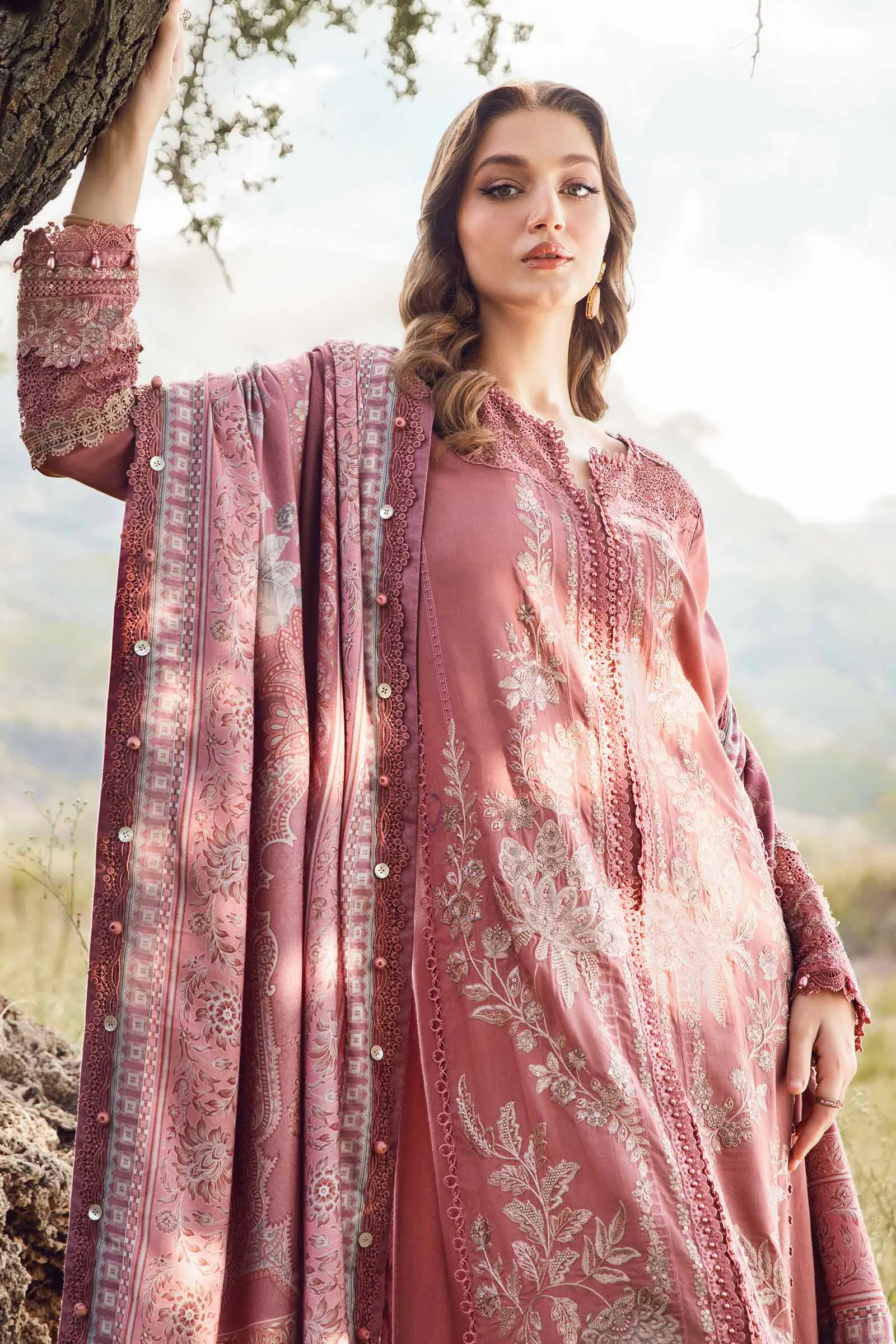 Mprints'24 - 3 Piece Unstitched Printed Linen Suit | MPT-2404-A