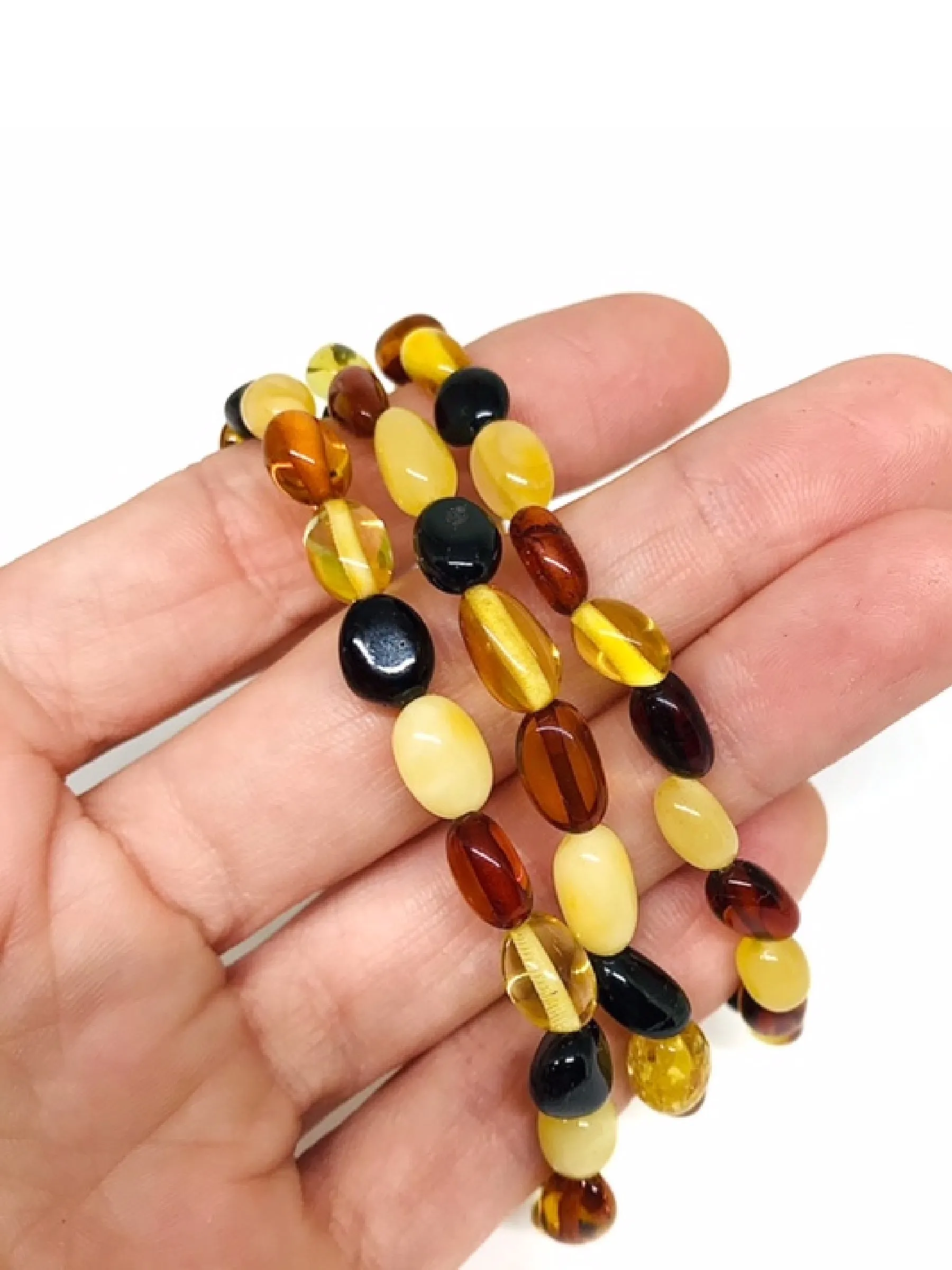 Multi Amber Beaded Bracelet