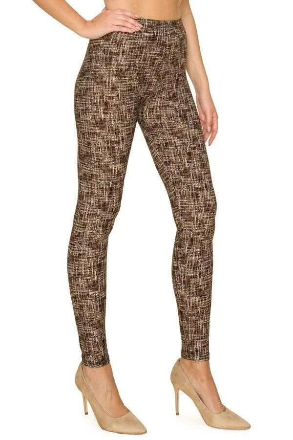 Multi Print, Full Length, High Waisted Leggings In A Fitted Style