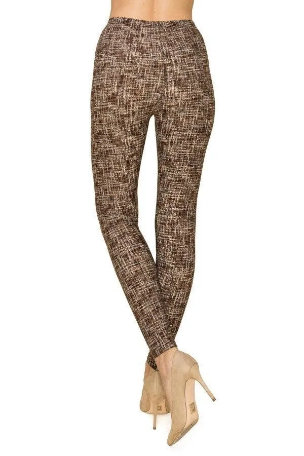 Multi Print, Full Length, High Waisted Leggings In A Fitted Style