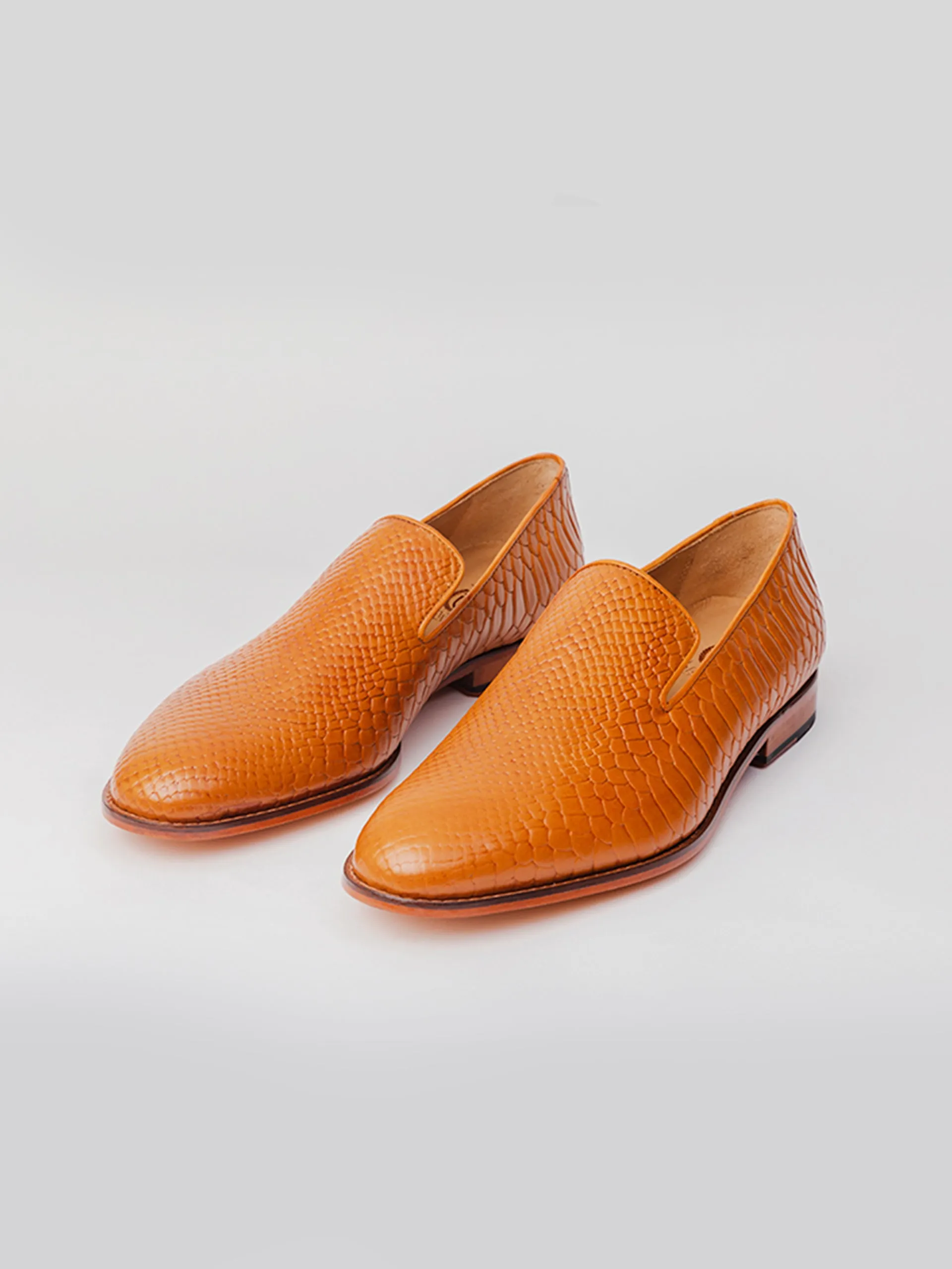 Murano Embossed Loafer -  Tan