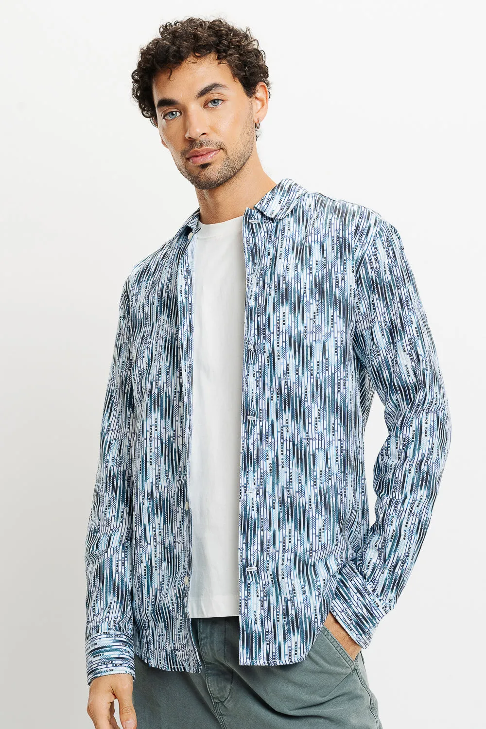 Muted Stripes Full Sleeves Men's Shirt