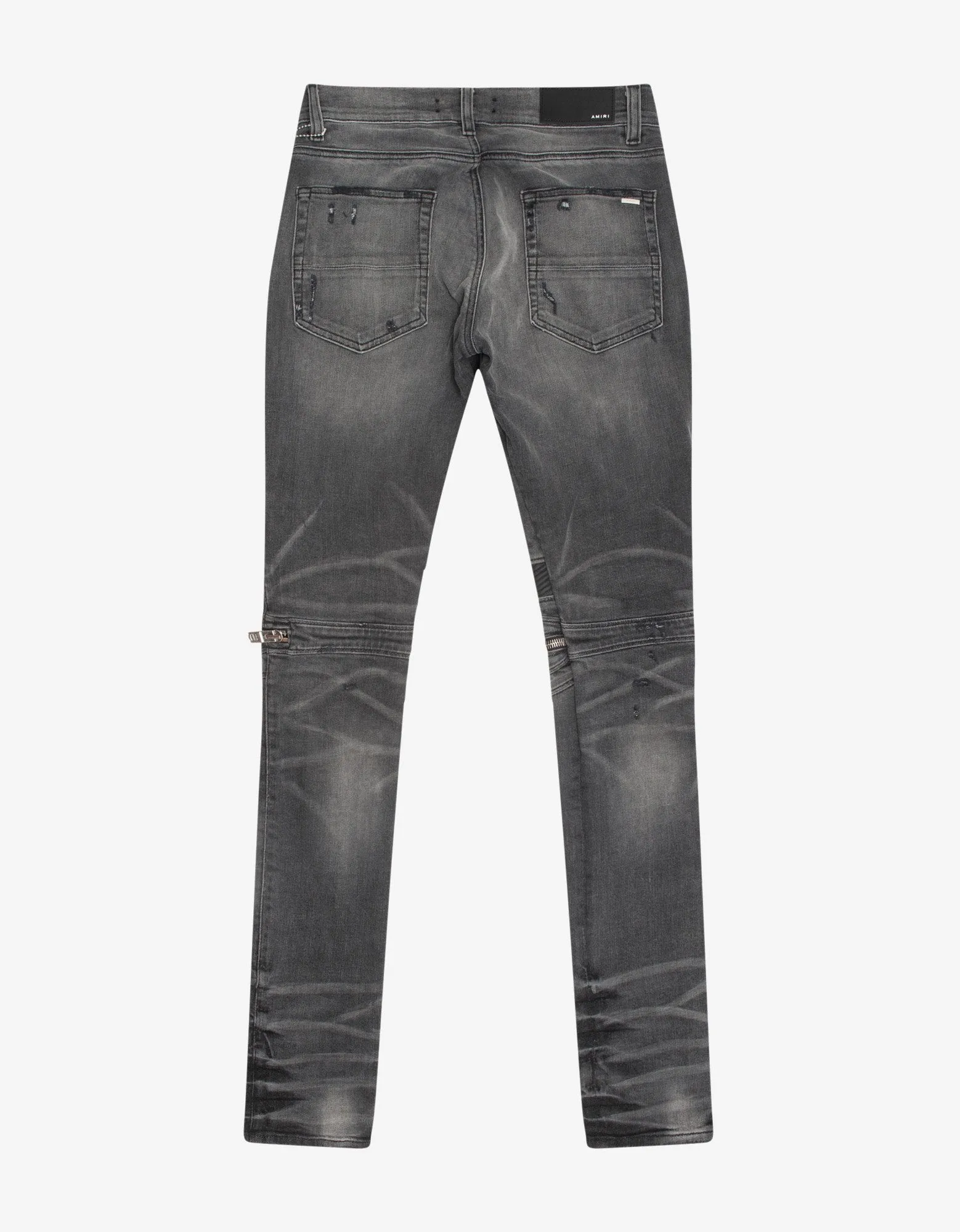 MX2 Faded Grey Leather Insert Skinny Jeans