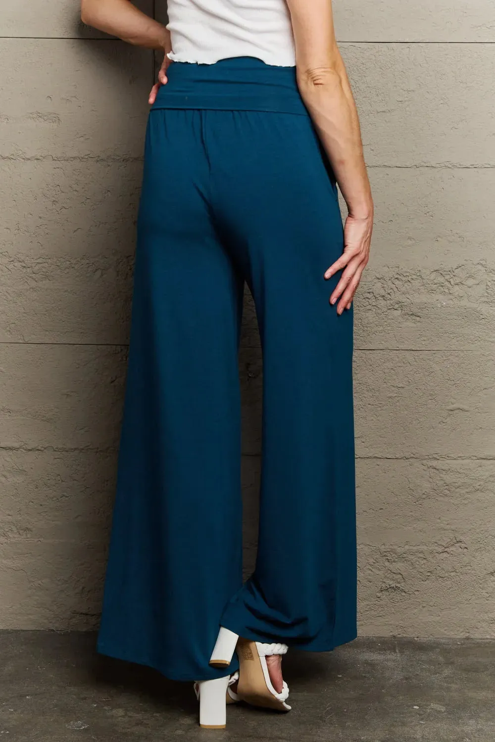 My Best Wish Full Size High Waisted Palazzo Pants