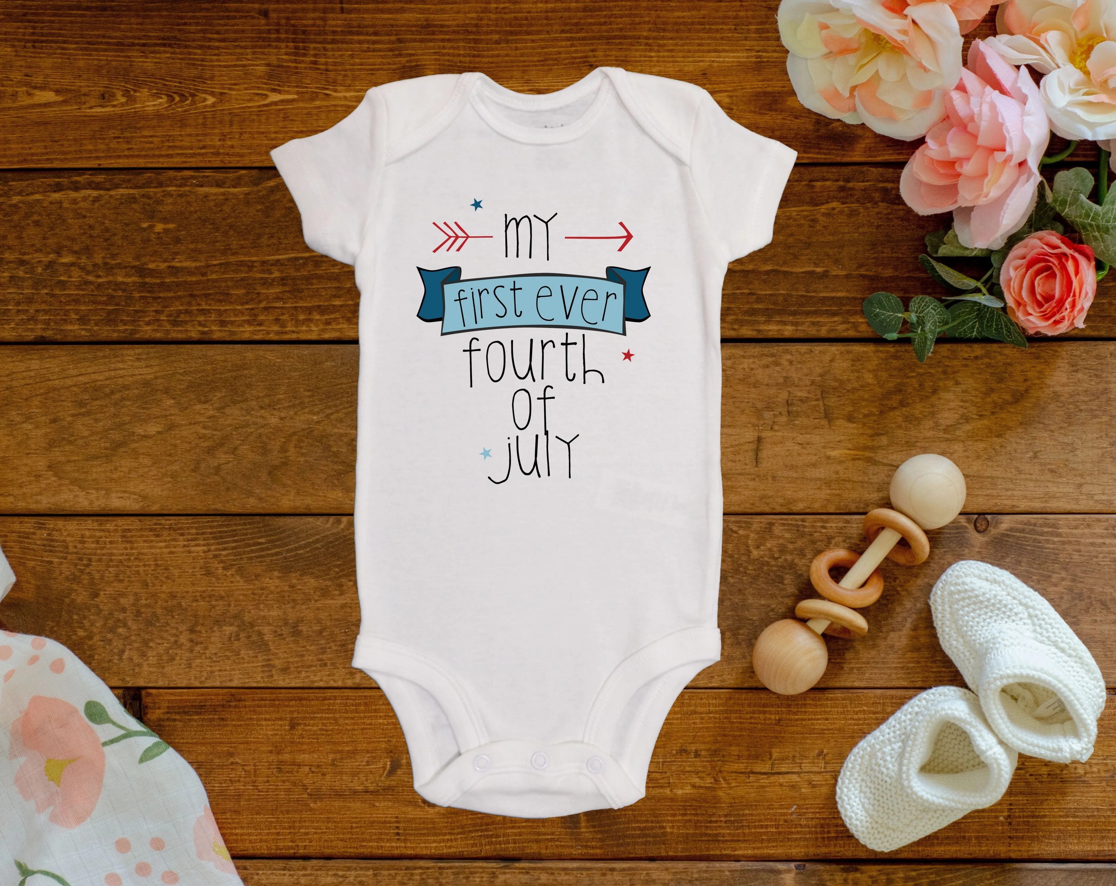 My First Ever Fourth Of July Onesie©/Bodysuit