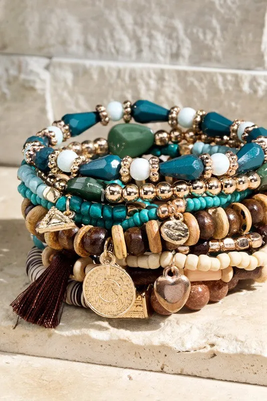 Mystic Lake Multi Layered Semi-Precious Stone Bracelet