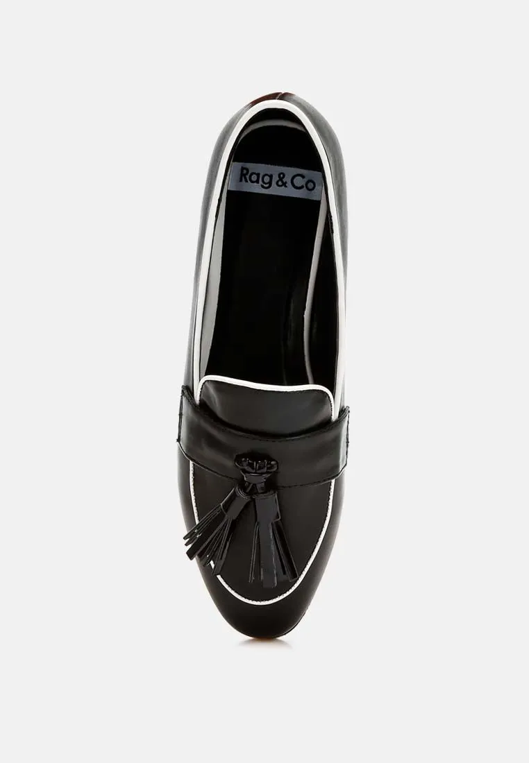 Mythos Dual Tone Tassel Loafers