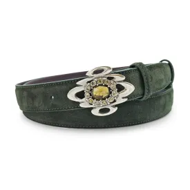 Narrow Seaweed Suede Cloud Belt