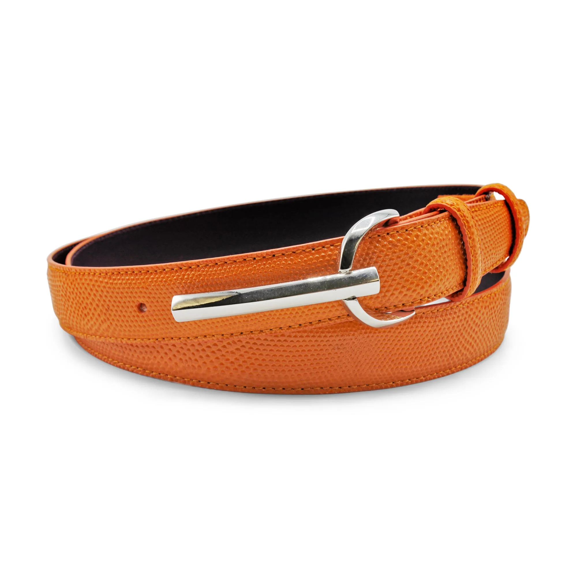 Narrow Tangerine Carung Stirrup Belt