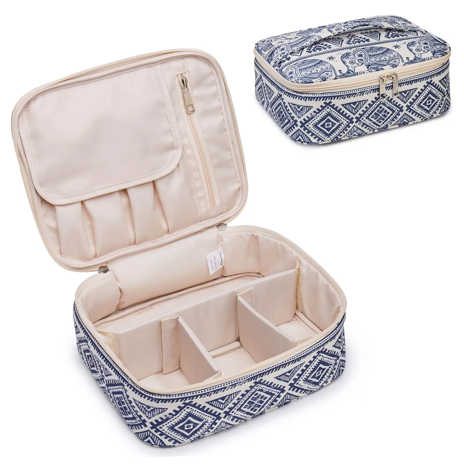 Narwey Travel Large Cosmetic Case Makeup Bag