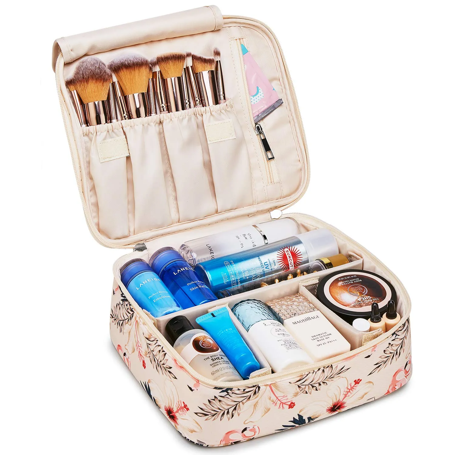 Narwey Travel Large Cosmetic Case Makeup Bag