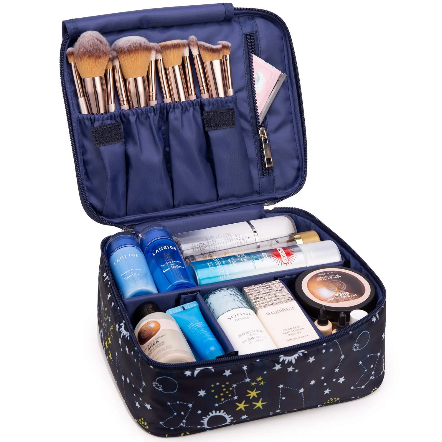 Narwey Travel Large Cosmetic Case Makeup Bag