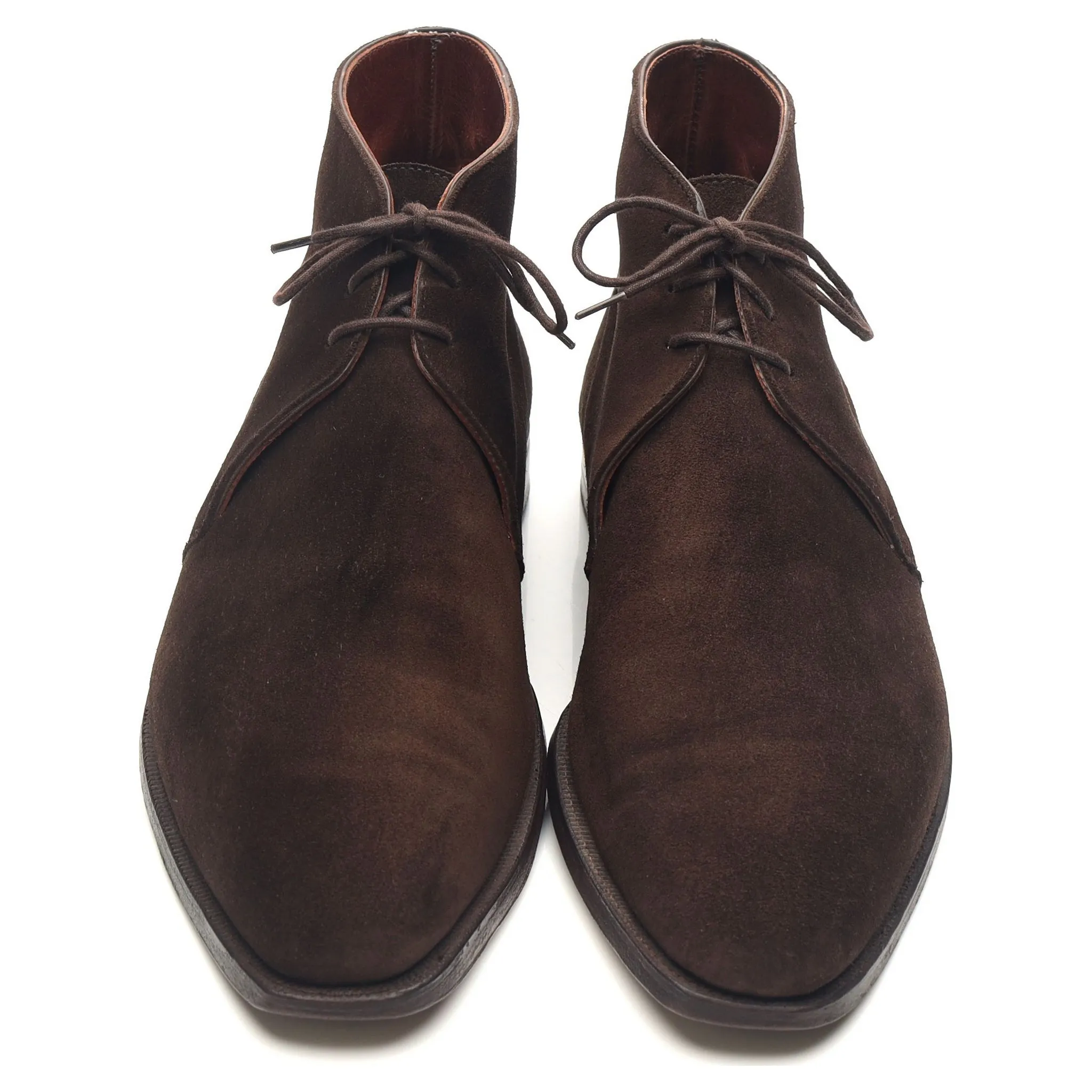 'Nathan' Dark Brown Suede Chukka Boots UK 9 E