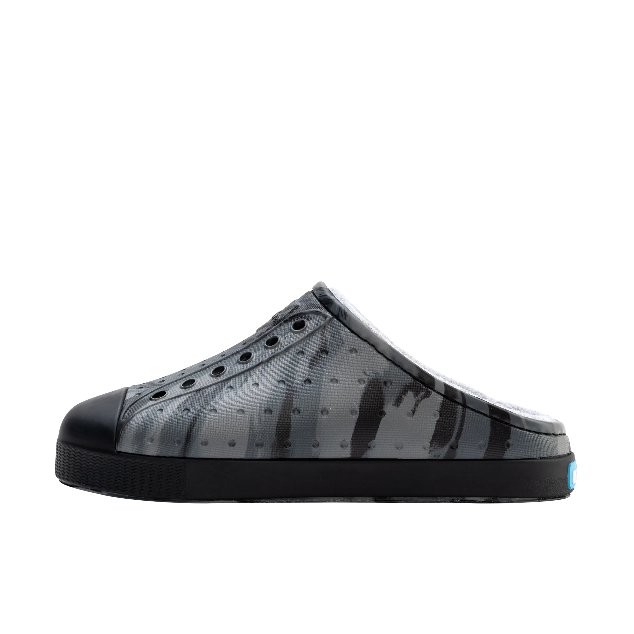 Native Jefferson French Terry Big Kids - Gravity Grey Marble / Jiffy Black