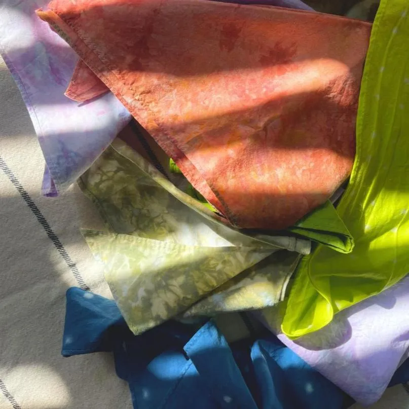 Natural Dye Bandanas - Sample Sale