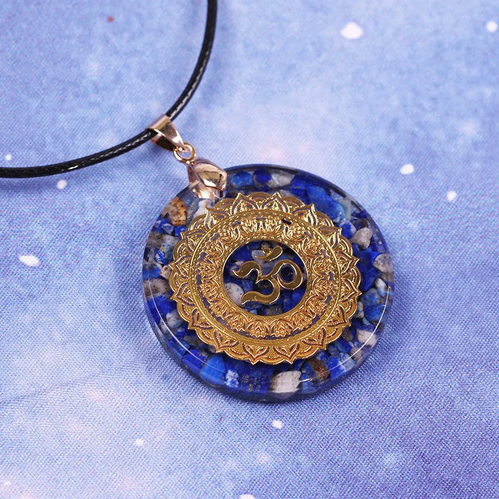 Natural Lapis Lazuli Necklace Orgonite Pendant Necklace Energy Healing Yoga Necklace Meditation Jewelry For Women