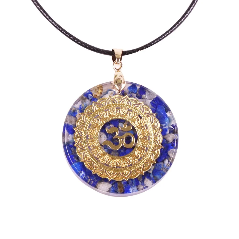 Natural Lapis Lazuli Necklace Orgonite Pendant Necklace Energy Healing Yoga Necklace Meditation Jewelry For Women