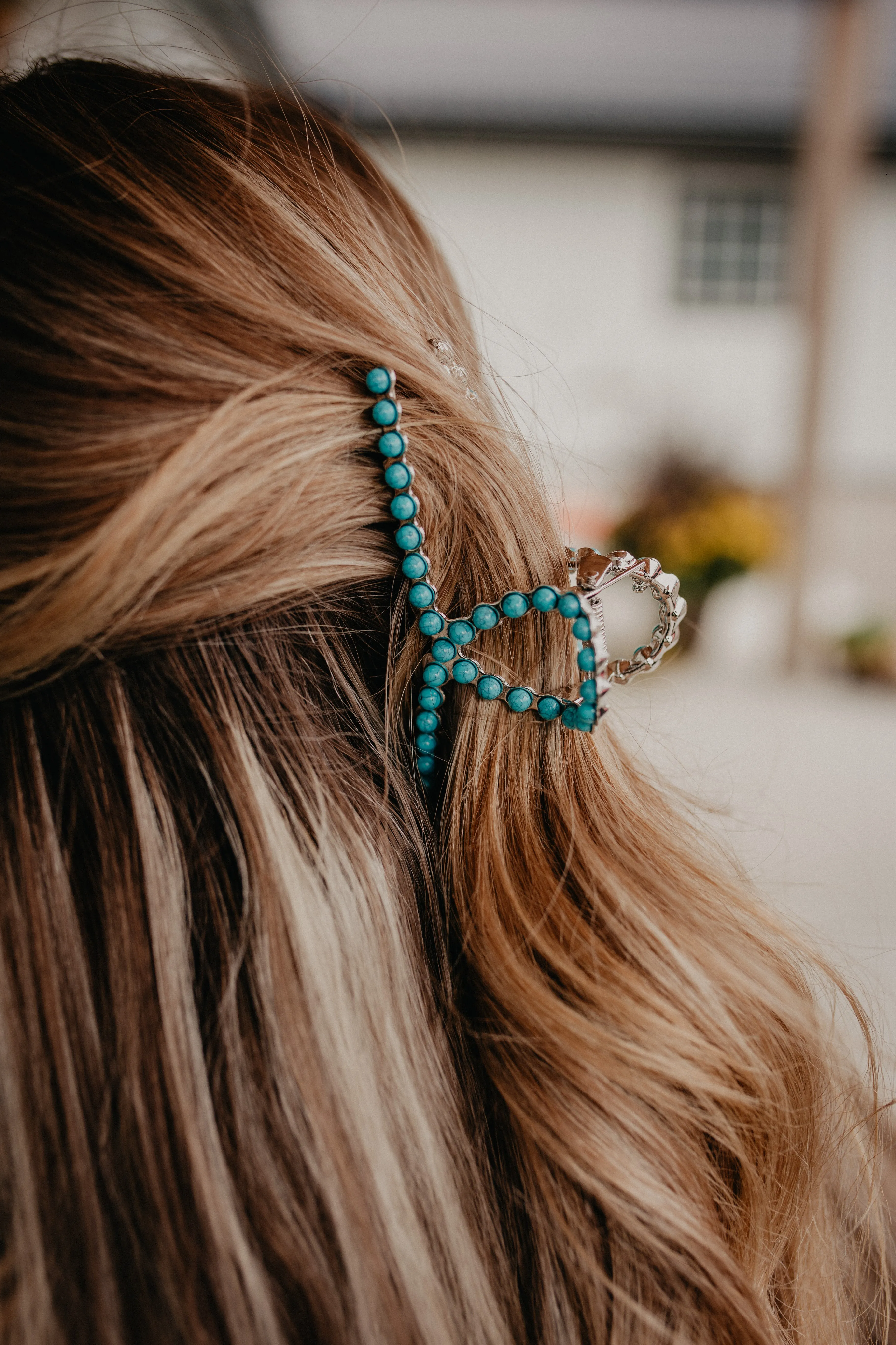 Navajo Pearl and Turquoise Claw Clip (2 Options)