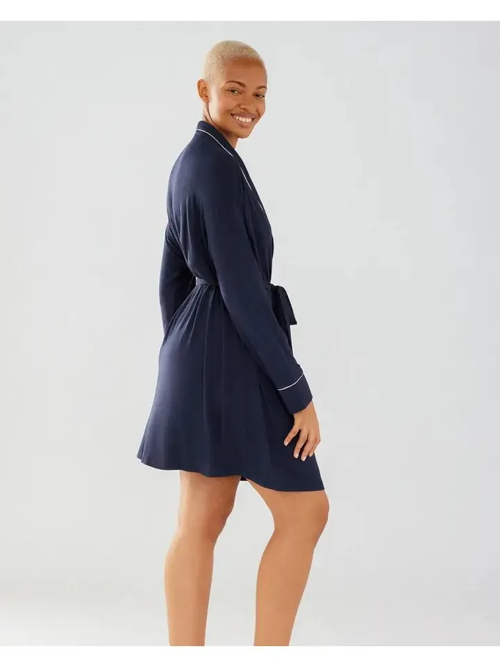 Navy Modal Robe