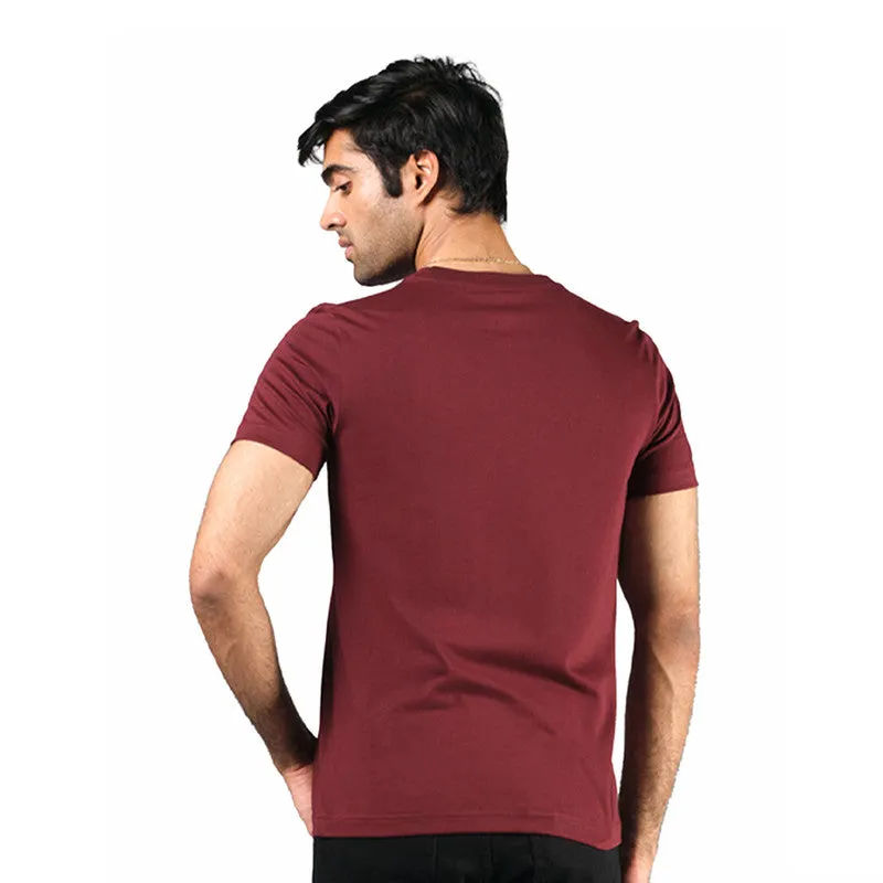 Neeman's Organic Cotton T-Shirt for Men | Maroon | Crew Neck