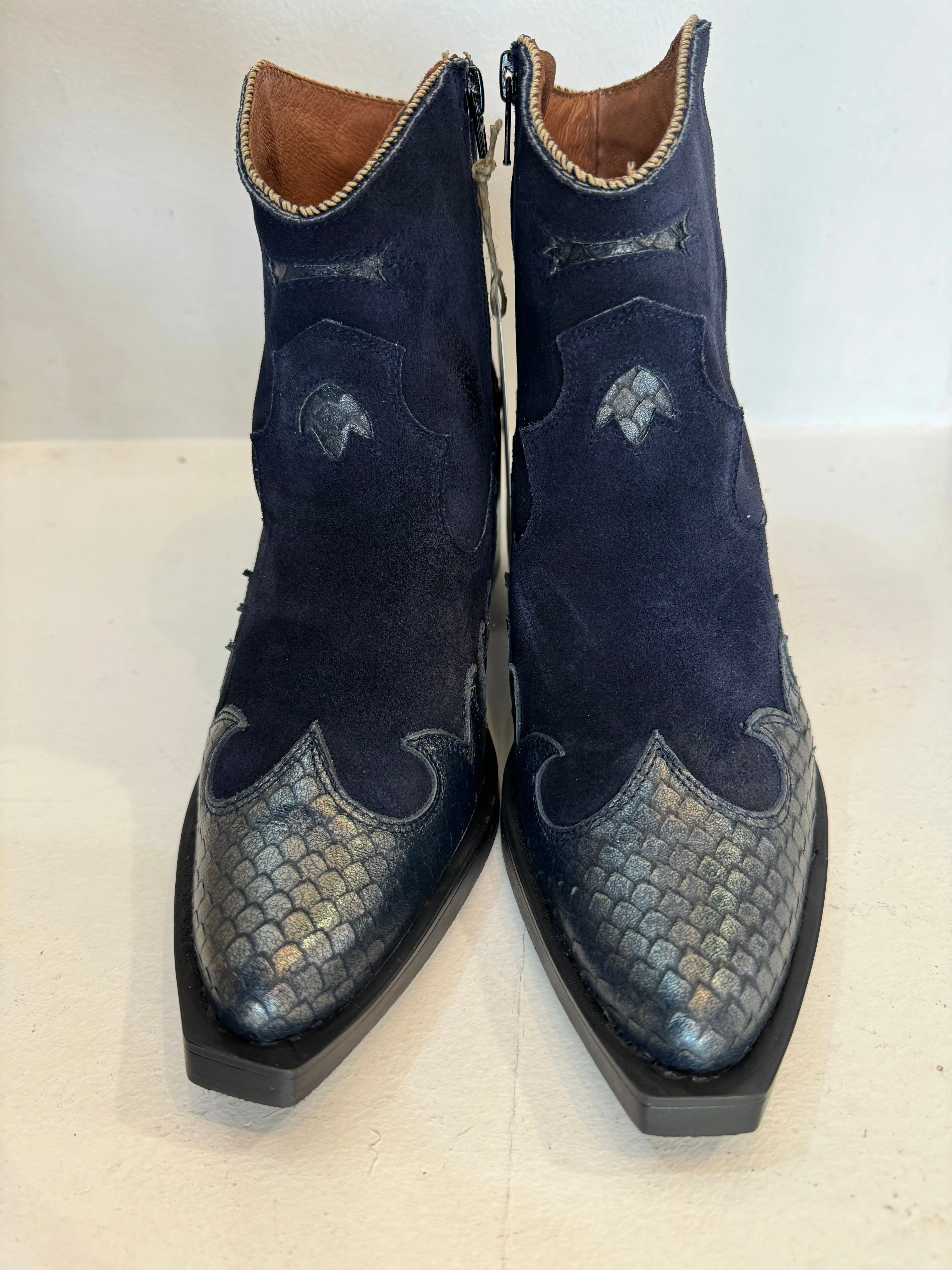 Nemonic Navy Ankle Boot