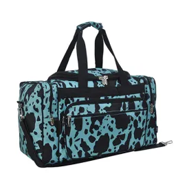 Neon Cow Turquoise NGIL Canvas 20" Duffle Bag