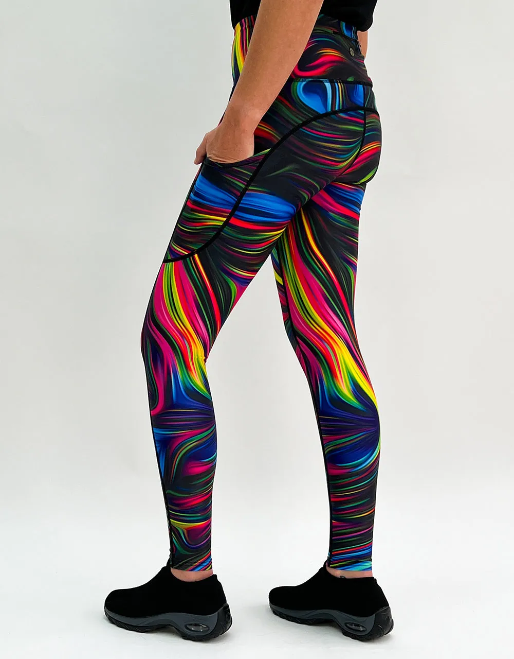 Neon Swirl Activewear   Pockets