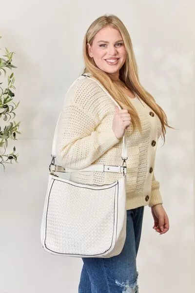 Nevaeh Weaved Vegan Leather Hobo Handbag