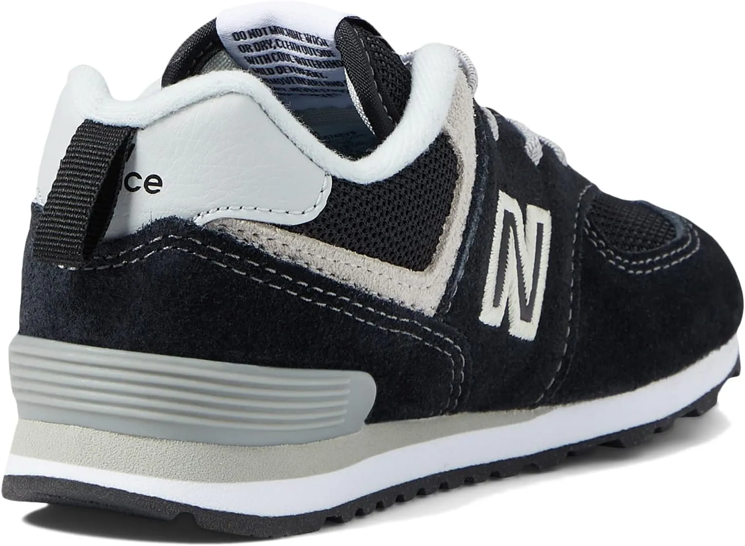 New Balance 574 Bungee Lace Sneakers, Black/White