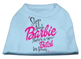 New Bitch in Town Screen Print Dog Shirt Baby Blue XXL (18)