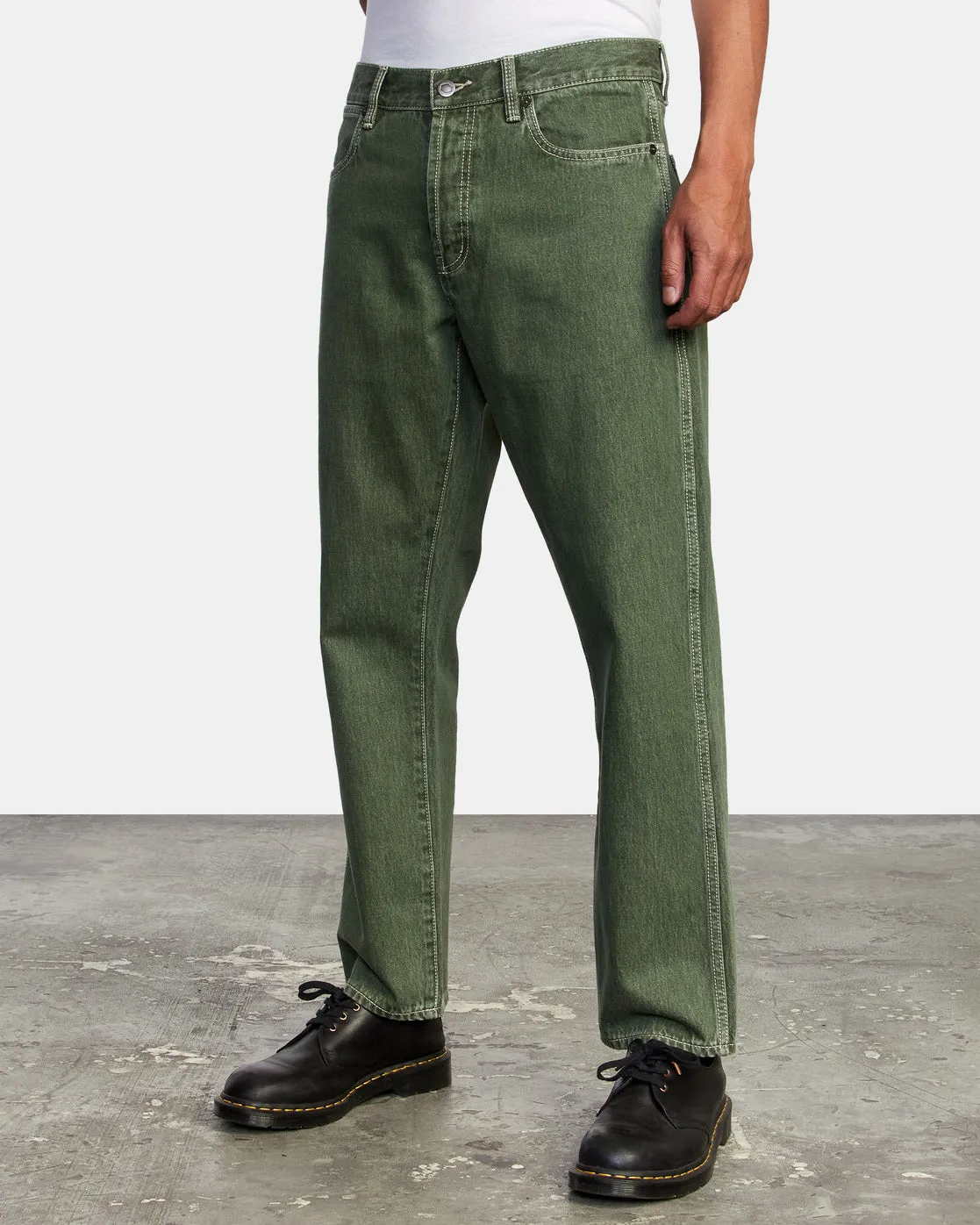 New Dawn Straight Fit Denim Jeans - Cactus