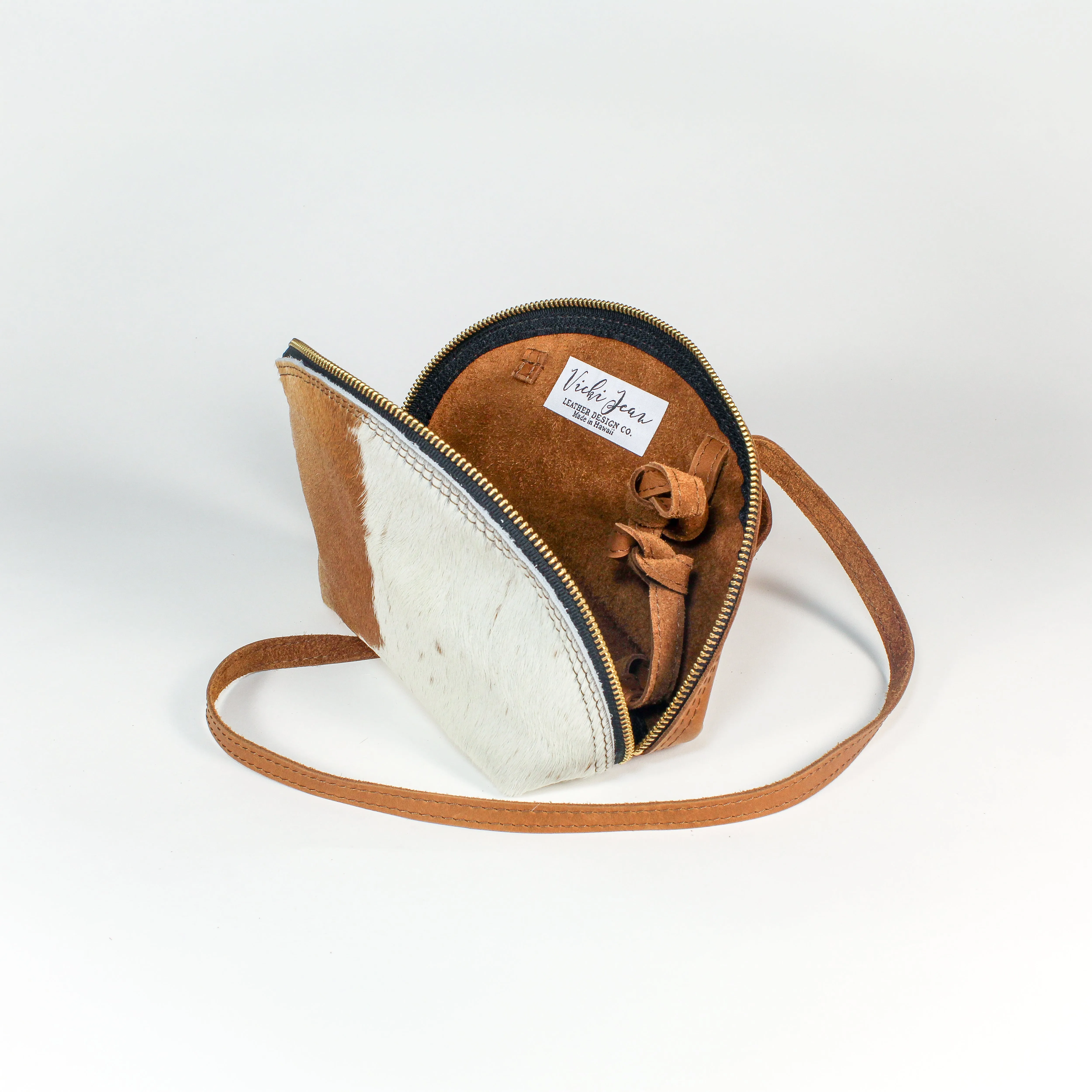 NEW! DJ Leather Cow Hair Crossbody Bag by Vicki Jean Leather Design Co.