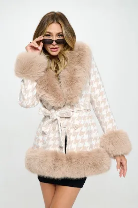 NEW!! Houston Fur Coat in Beige