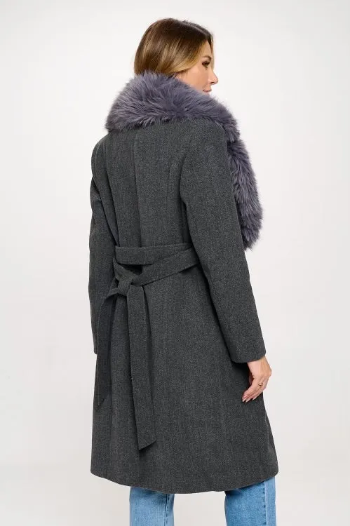 NEW!! Lexington Coat w/ Removable Fur in Grey