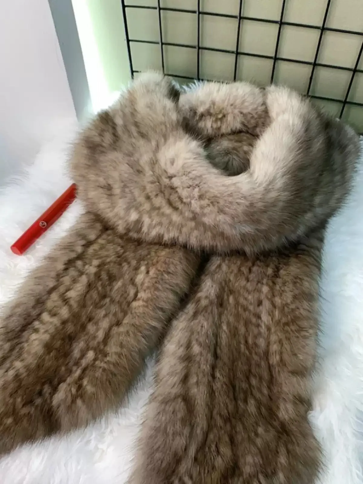 New style temperament sable fur scarf women autumn and winter warm mink fur medium and long real fur dense woven neck scarf