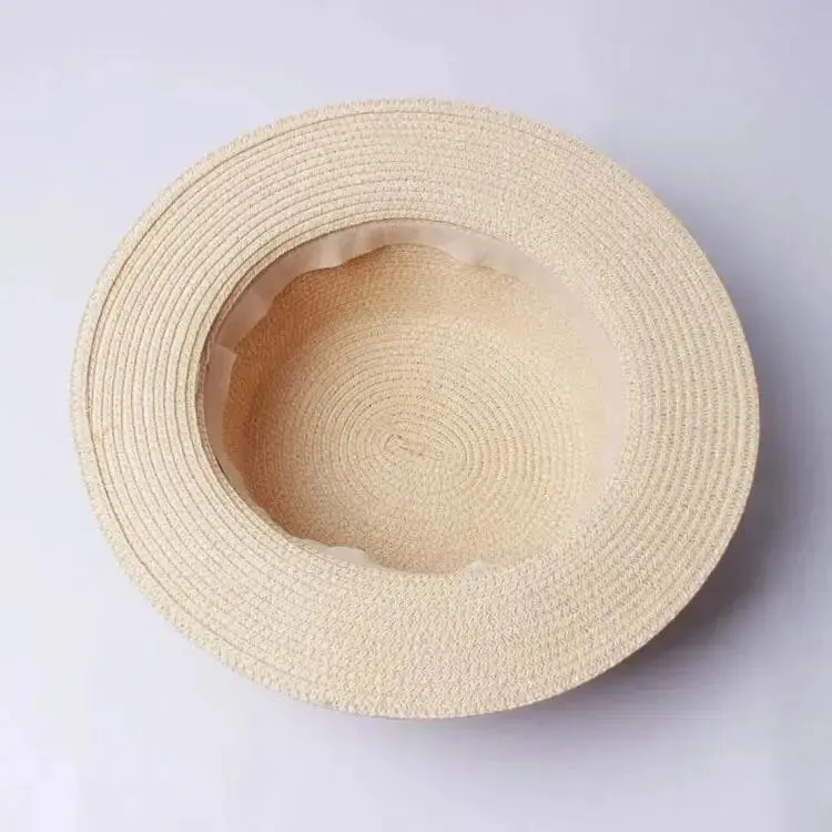 New Summer Parent-Child Bucket Cap Women Sun Visor Bowknot Straw Hat Girls Outdoor Beach Travel Sunshade Wide Cap