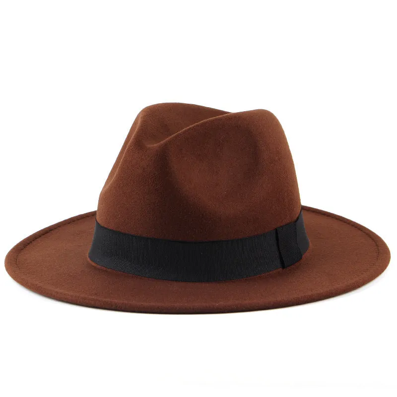 NEWBLOM Fedora Women Jazz Hat camel Panama Cap