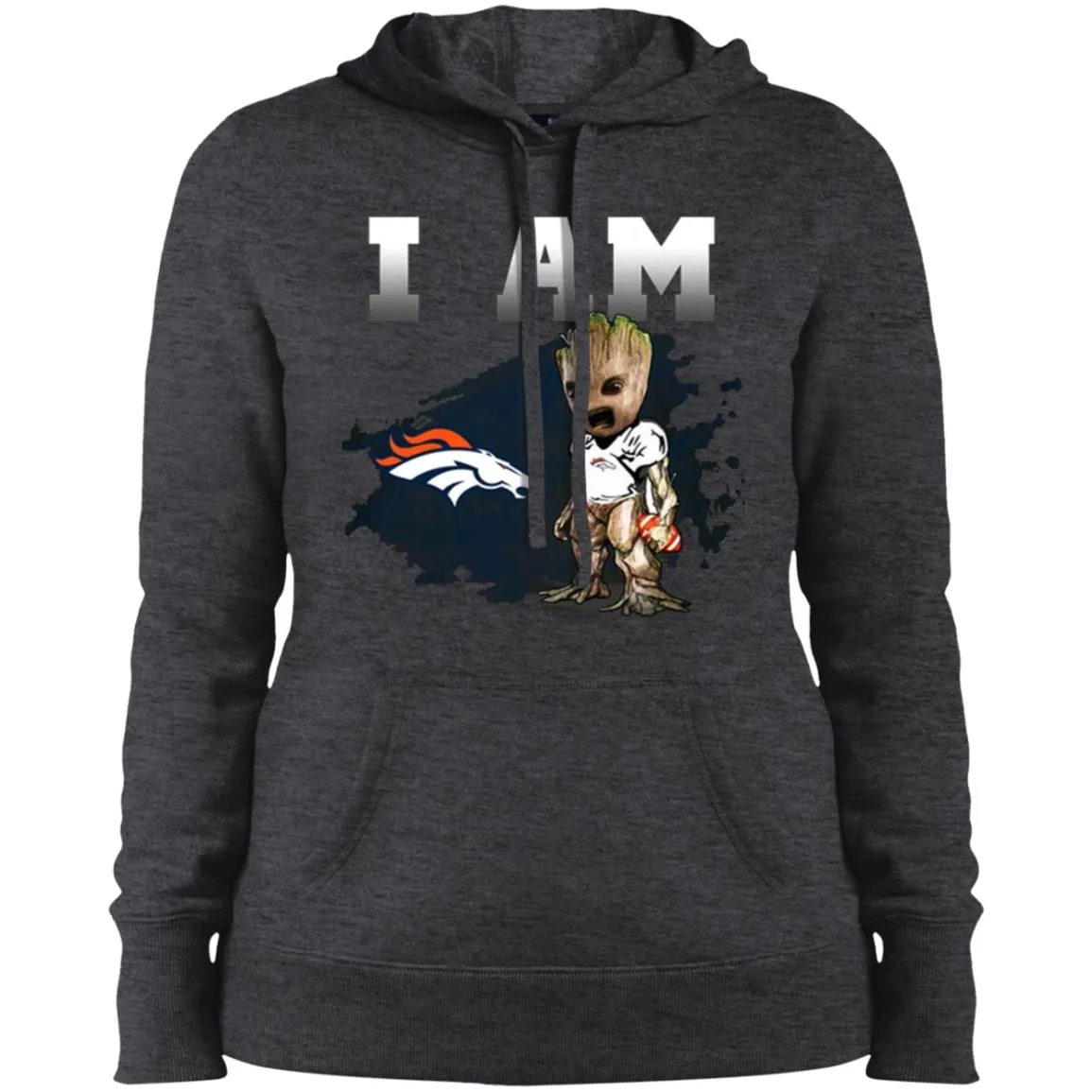 Nfl Denver Broncos I Am Groot T-shirt Women Hooded Sweatshirt