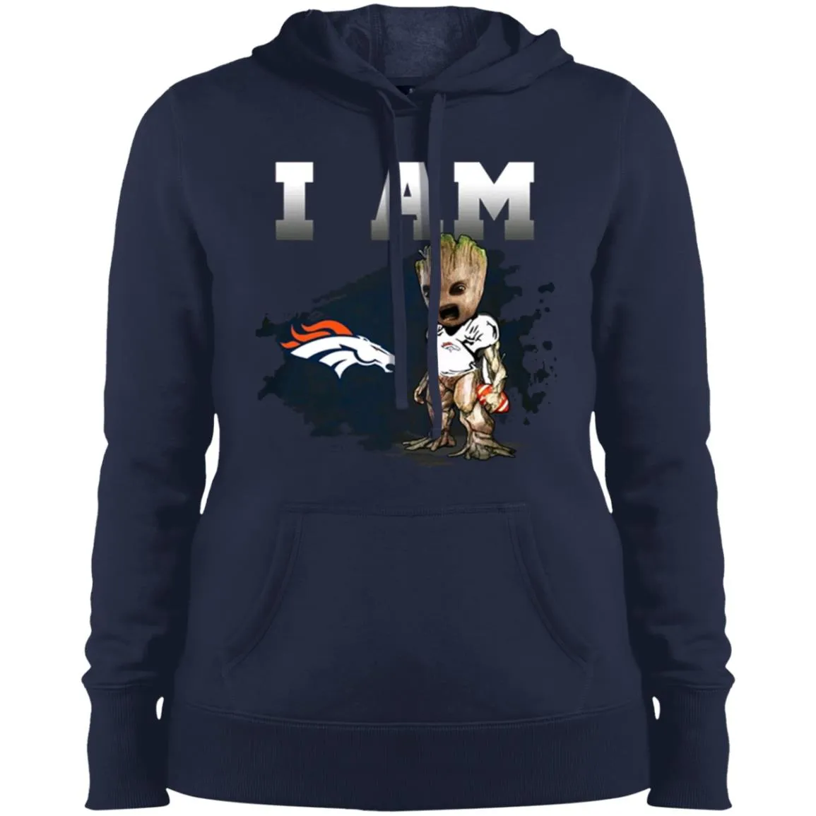 Nfl Denver Broncos I Am Groot T-shirt Women Hooded Sweatshirt