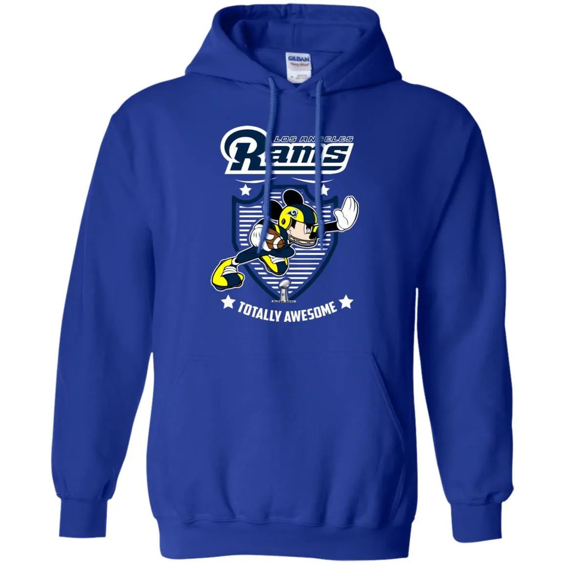 Nfl – Los Angeles Rams Totally Awesome Mickey Mouse Super Bowl 2019 Football Pullover Hoodie Sweatshirt