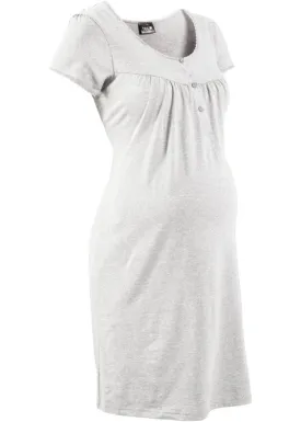 Nightgown for nursing mothers made of natural cotton bpc bonprix collection, gray