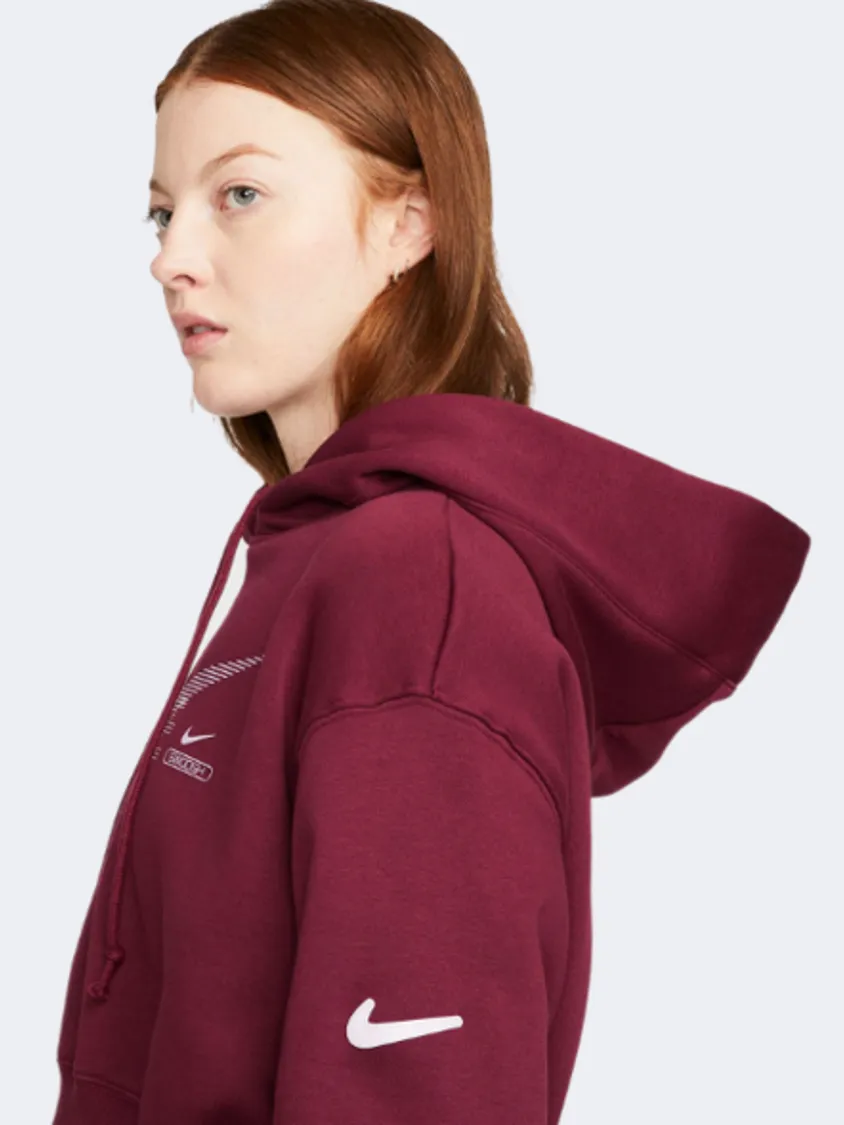 Nike Sportswear Swoosh Women Lifestyle Hoody Betroot