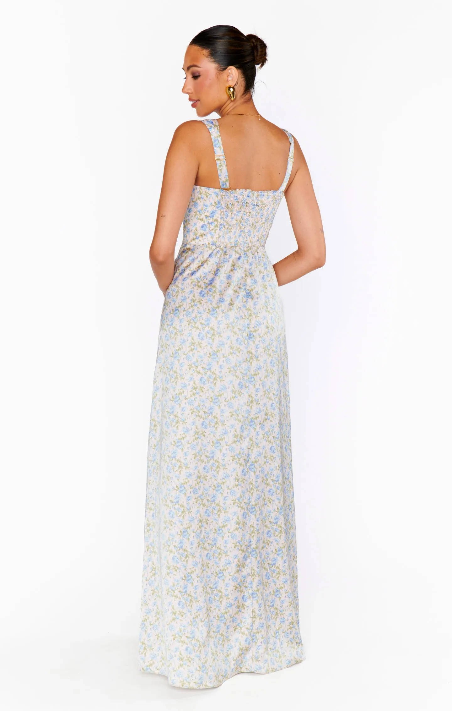 Nina Maxi Dress ~ Charming Rose Luxe Satin