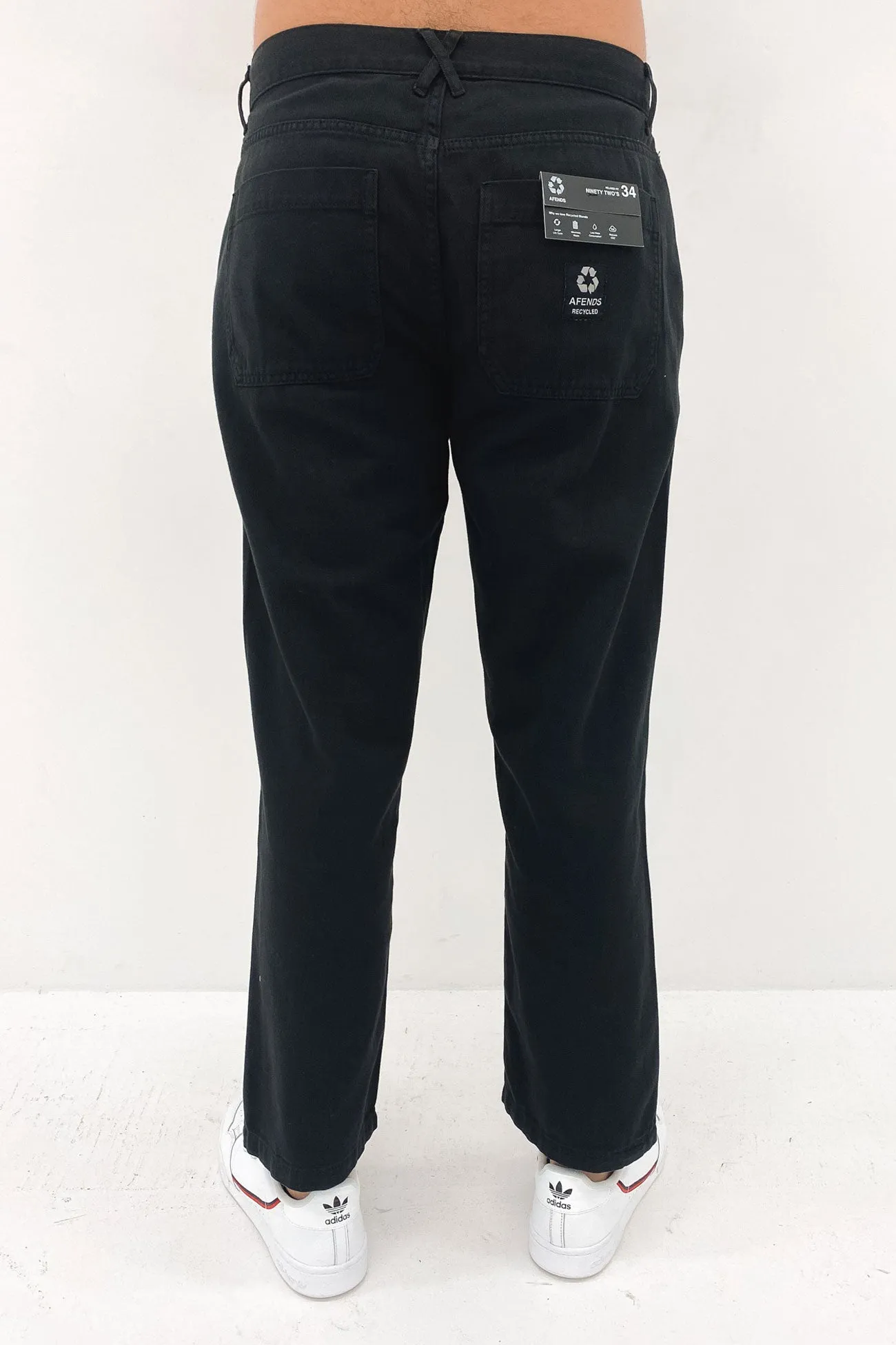 Ninety Twos Recycled Relaxed Chino Pants Black